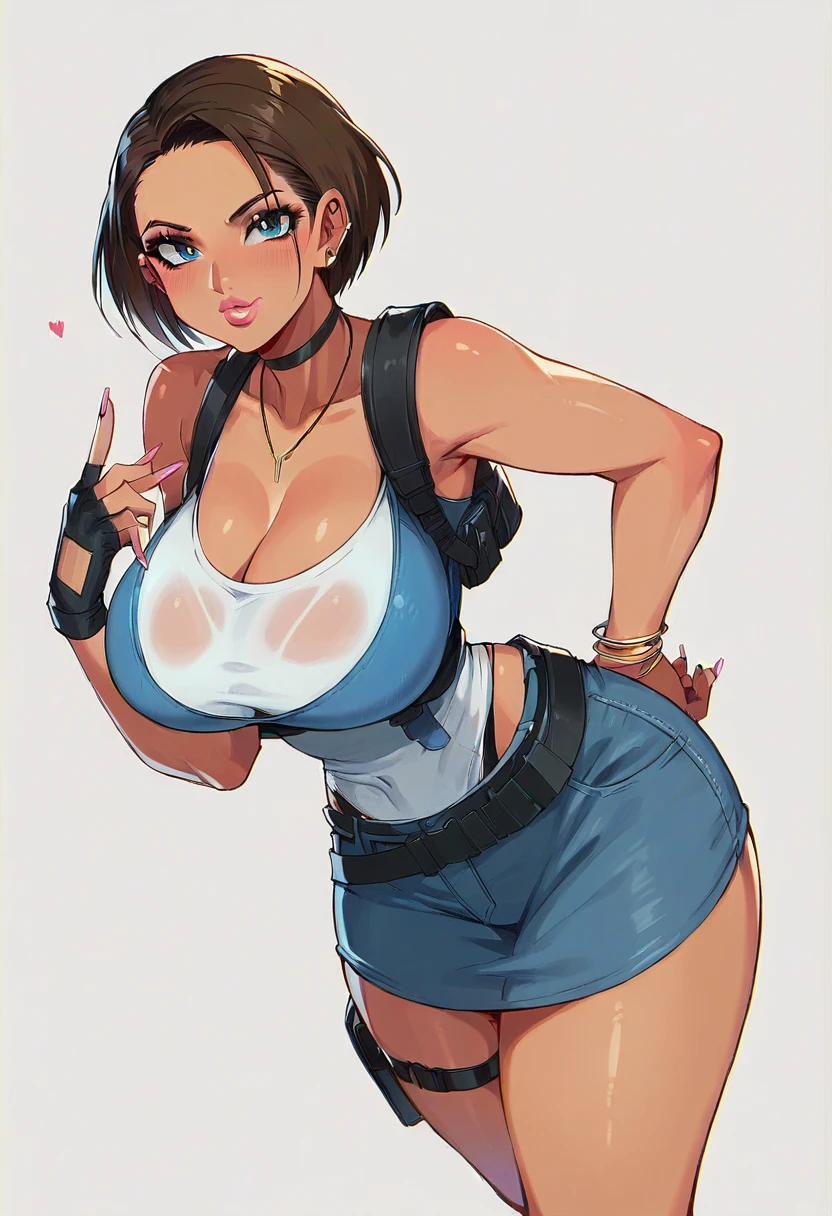 ((sexy girl ,Jill Valentine,gyaru))nsfw,glamorous,  voluptuous, stand