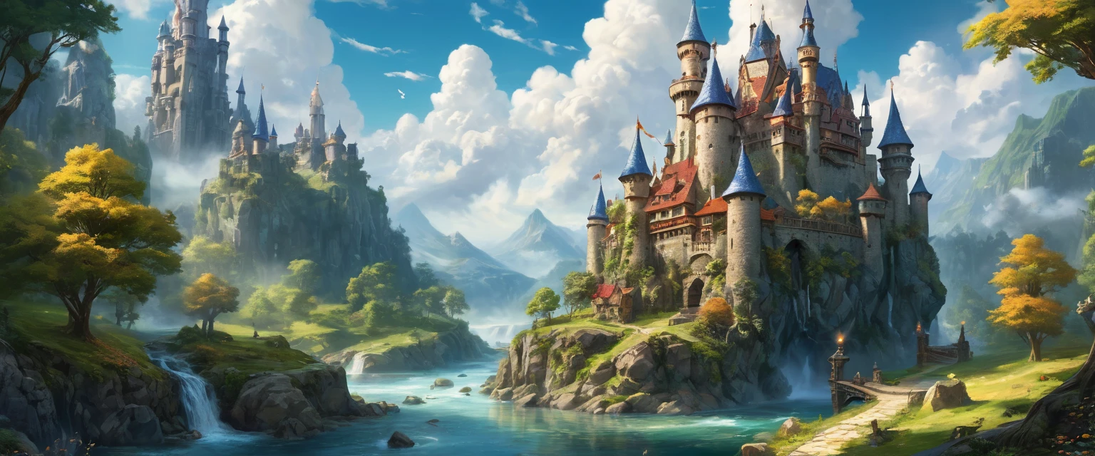 a moving castle,enchanted castle,spectacular moving fortress,beautifully wrought masterpiece:1.2,ultra-detailed,realistic:1.37,animating bricks and stones:moving,spiraling towers and flags,vibrant colors,glowing windows,enchanted forest,magic and fantasy elements,royal architecture and design,ancient secrets and mysteries,captivating,ethereal atmosphere,majestic,grandiose,imposing presence,roaming through landscapes,ever-changing surroundings,magical creatures,clouds of magic and spells,whimsical,otherworldly,sublime,unfathomable beauty,floating on a river of dreams,surreal,mesmerizing,lost in time,ever-evolving,powerful,enchanted by the unknown,dream-like,spellbinding,irresistible,joyful,unforgettable journey。