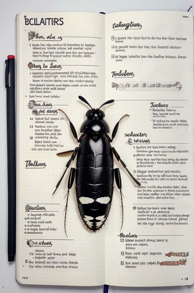Bullet journal dairy on Oggy and the cockroaches them