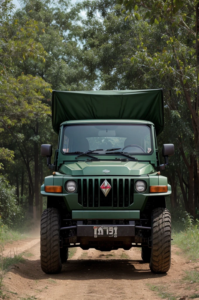 Mahindra bolero in dark green colour 