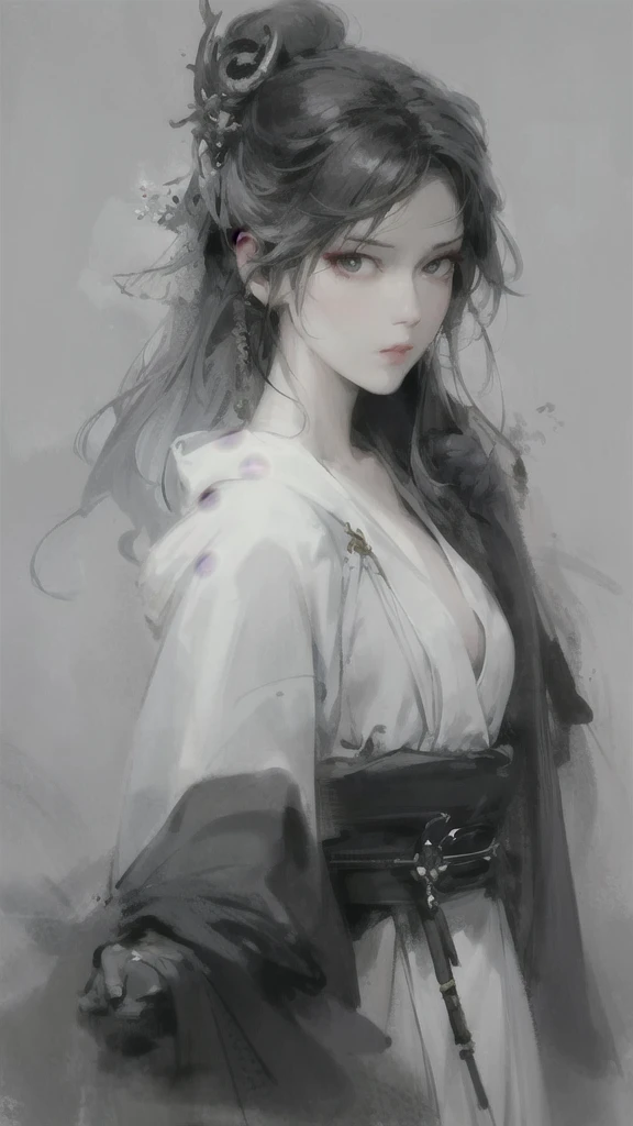 a close up of a woman with white hair and a white mask, beautiful character painting, guweiz, artwork in the style of guweiz, white haired deity, by Yang J, epic exquisite character art, stunning character art, by Fan Qi, by Wuzhun Shifan, guweiz on pixiv artstation
