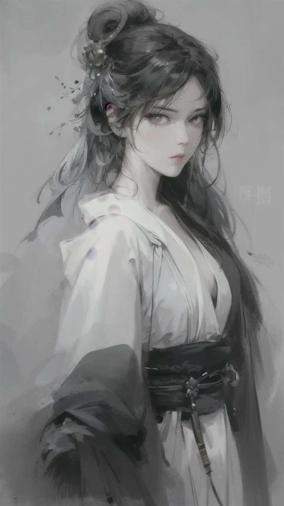 a close up of a woman with white hair and a white mask, beautiful character painting, guweiz, artwork in the style of guweiz, white haired deity, by Yang J, epic exquisite character art, stunning character art, by Fan Qi, by Wuzhun Shifan, guweiz on pixiv artstation