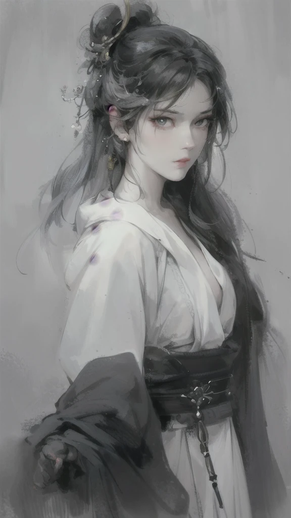 a close up of a woman with white hair and a white mask, beautiful character painting, guweiz, artwork in the style of guweiz, white haired deity, by Yang J, epic exquisite character art, stunning character art, by Fan Qi, by Wuzhun Shifan, guweiz on pixiv artstation
