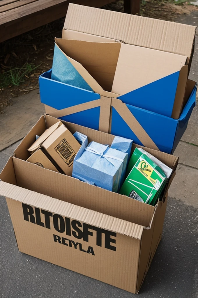 Give me images with recyclable material alluding to union