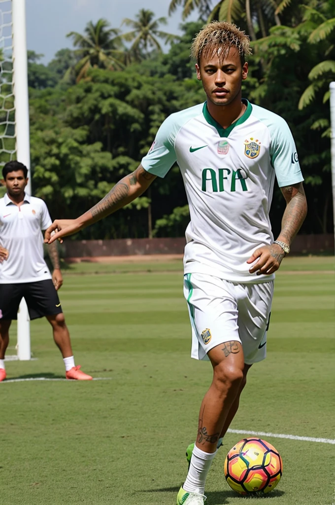 Neymar plays football in Kerala