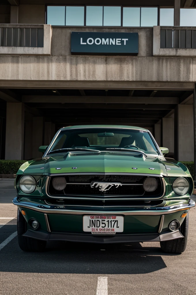 Ford mustang old model classic dark green