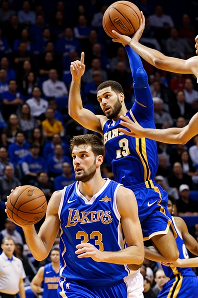 Royal Blue Medium Length Hair, Tall and lean male basketball player