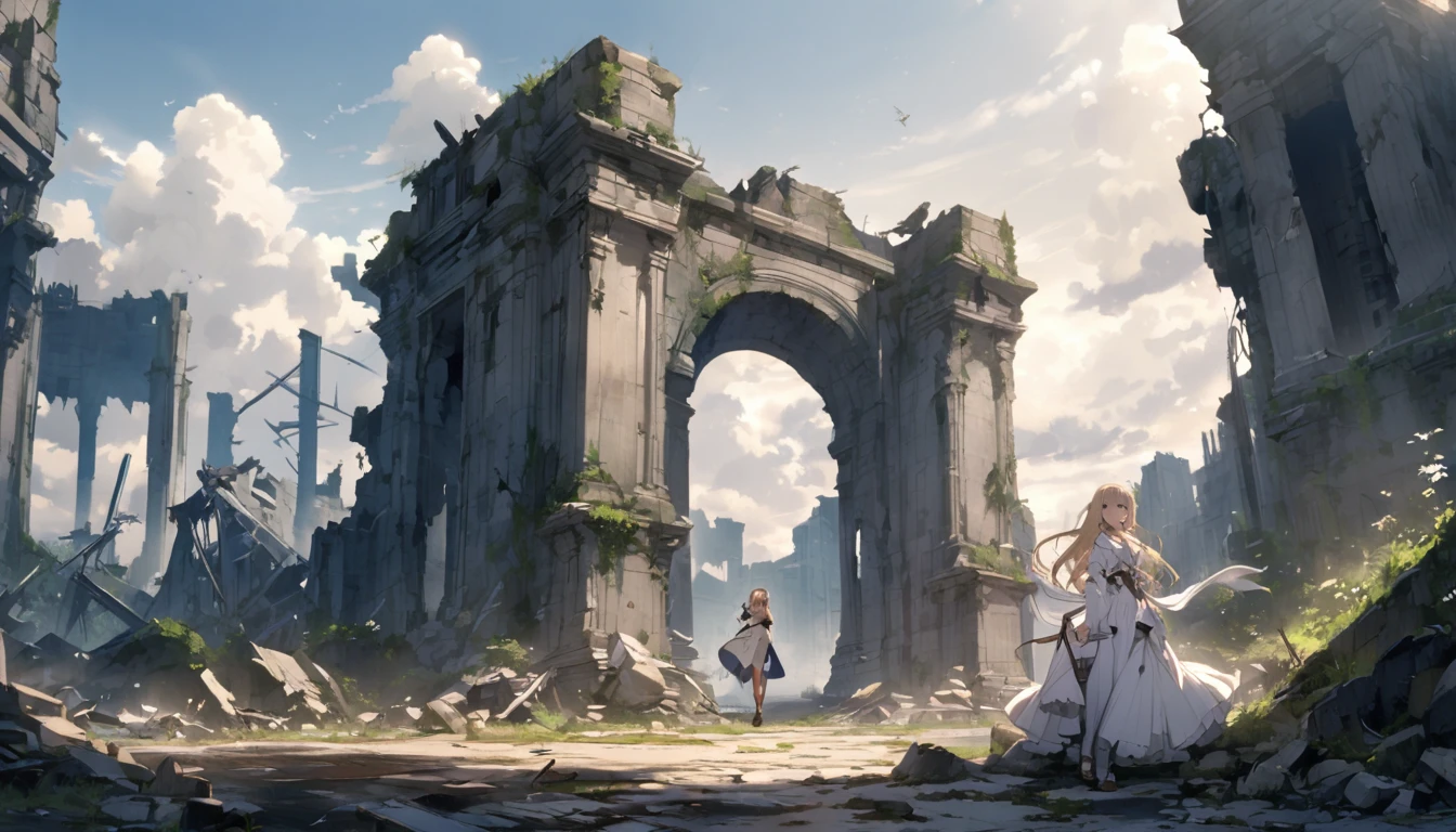 ruins、Angel、girl