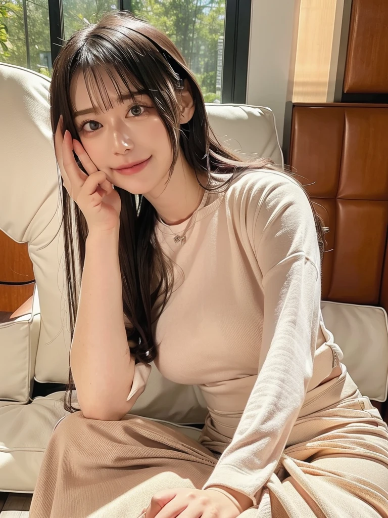 rie,1girl,detailed smooth pale skin,looking at viewer,supermodel,detailed skin,clean,cinematic lighting,cinematic bloom,独奏,mature female,huge breasts,(Nude:1.4),beautiful nipples,masterpiece,best quality,high quality,highres,natural light,ray tracing,volumetric light,realistic,photorealistic,ultra highres,vivid, 18-year-old, Sit with your hands on the floor, Black Hair, Earrings, A stream in a lush forest