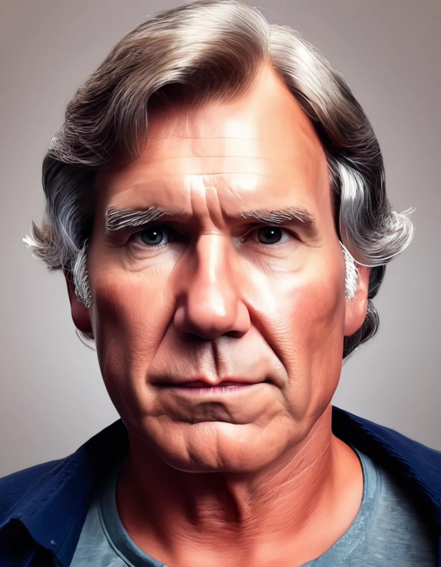 han solo pixar art style looking at front portrait