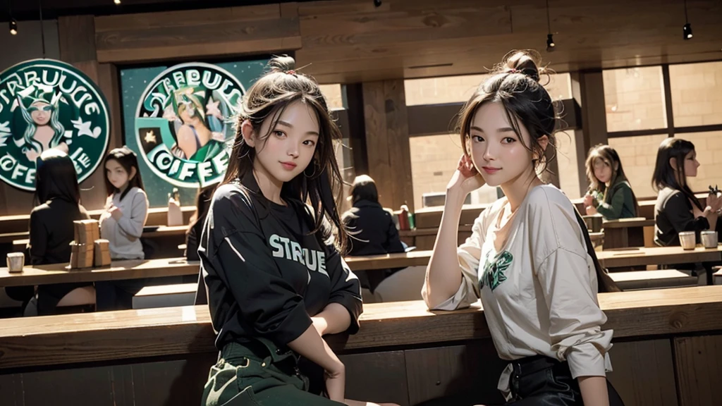 8K、RAW Photos、Highest quality、Super detailed、Super Resolution、Ultra HD、8K壁紙、Amazing details
(((Inside the Starbucks store)))、Woman sitting at a table by the window、-yeld gi((((Girls&#39; High School Uniforms))))、(((Eat cake、Drink coffee、smile)))、Emphasize cleavage
