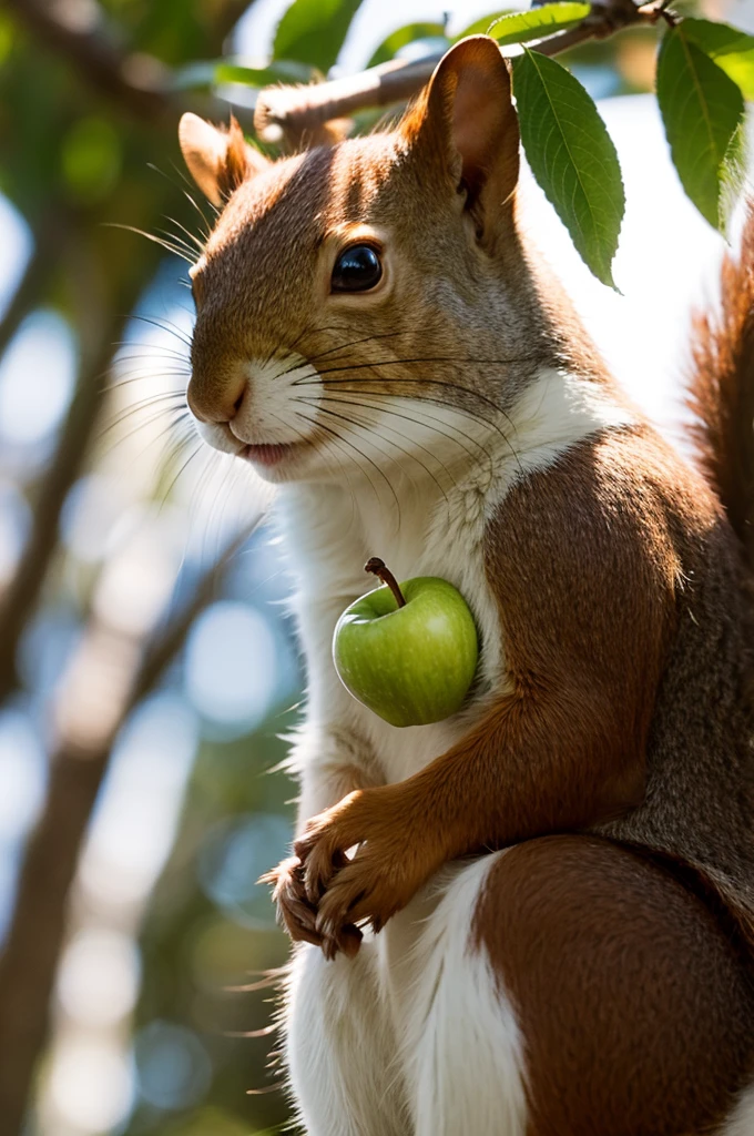 Squirrel Face Apple Character