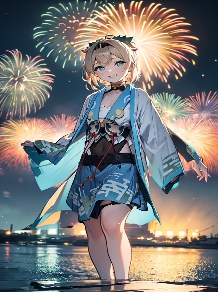 (Blue yukata:1.5)