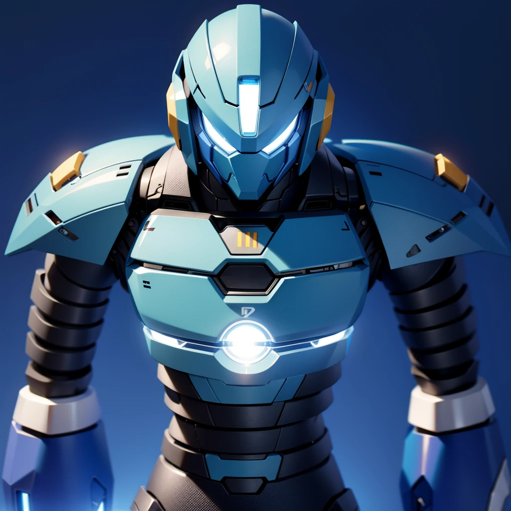 Robot, bright background, light style, blue armor, fresh colors,Robot, bright background, bright style, blue armor, fresh colors, symmetrical design, symmetrical system,