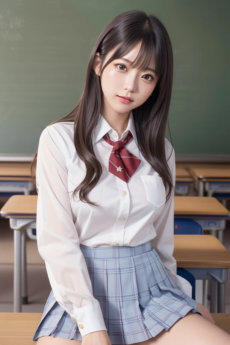 Tabletop, Highest quality, Japanese Girls, 8K, RAW Photos, Highest quality, Tabletop, Hmph:1.2, Highly detailed RAW color photos, Professional photos, (Realistic, Realistic:1.37), (Highly detailed skins:1.2), Ultra-high resolution, (Lenz 50mm), (Tabletop, Highest quality:1.3), (ultra detailed 8k cg:1.2), (超Realisticな:1.35), (Realistic:1.45), (Realistic:1.4), Cowboy Shot,
Beautiful Japanese Woman, 22 years old, Supermodel, Japanese Idols, __performance__, Big Breasts, (Sitting at a desk:1.1), (school uniform:1.4), (Spread your legs:1.2),
(School classroom background:1.1)、Korean Idol、Nogizaka idol、Carving the Idol's Pose、Adult、