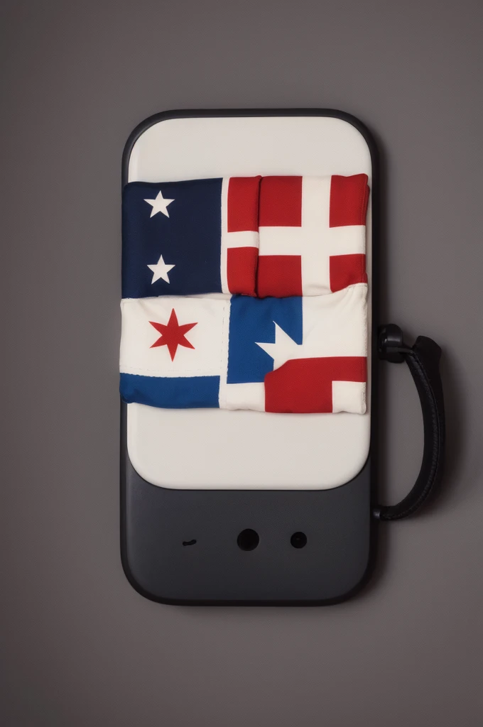 Flag with a button
