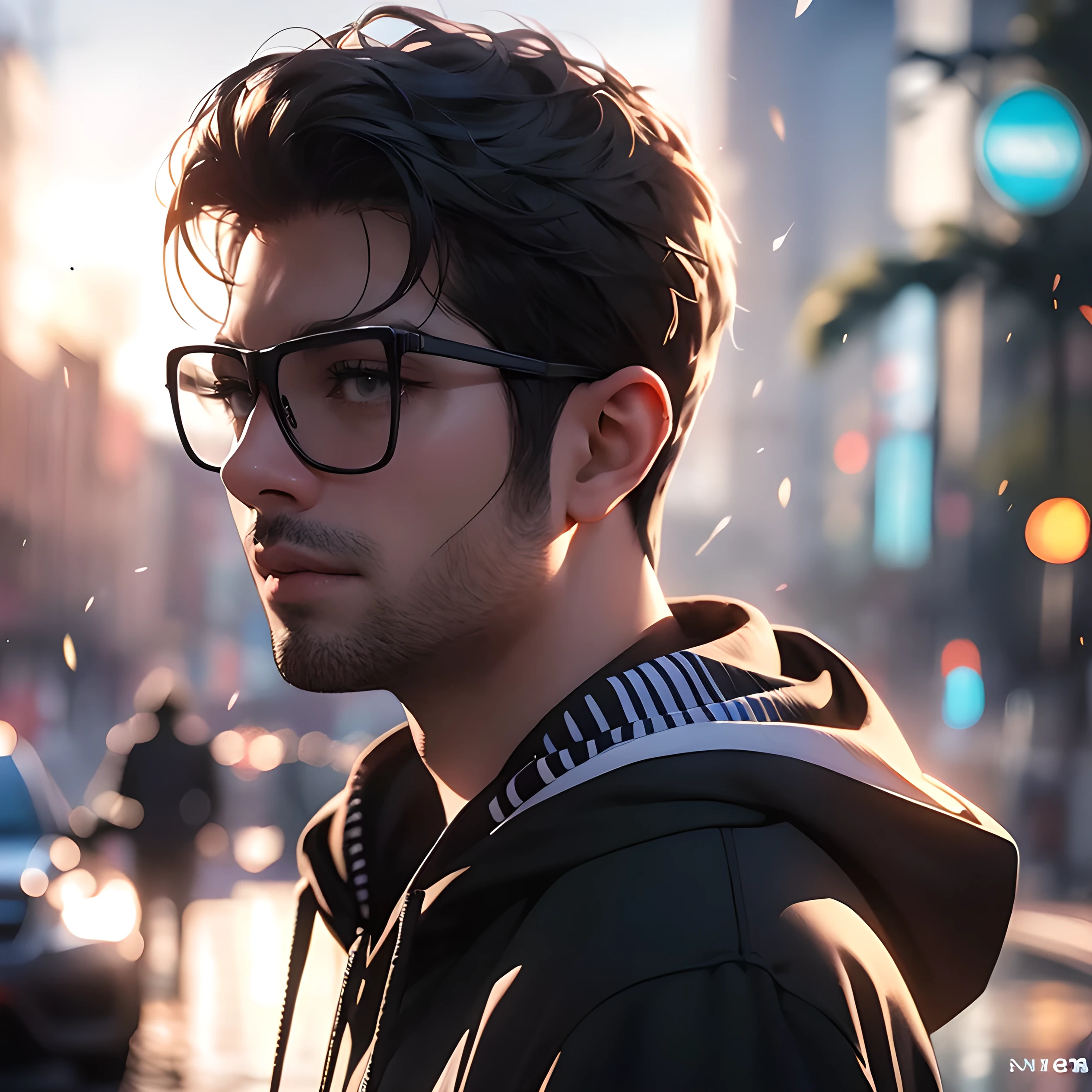((PivaArts)) man wearing glasses and a hoodie, cheerful smile, detailed portrait, character headshot, personality and style of PivaArts, statement piece, 2D Pixar Disney cartoon, NFT, avatar, Discord profile, Twitch streamer, gamer, (best quality,4k,8k,highres,masterpiece:1.2),ultra-detailed,(realistic,photorealistic,photo-realistic:1.37),HDR,UHD,studio lighting,ultra-fine painting,sharp focus,physically-based rendering,extreme detail description,professional,vivid colors,bokeh,portraits
