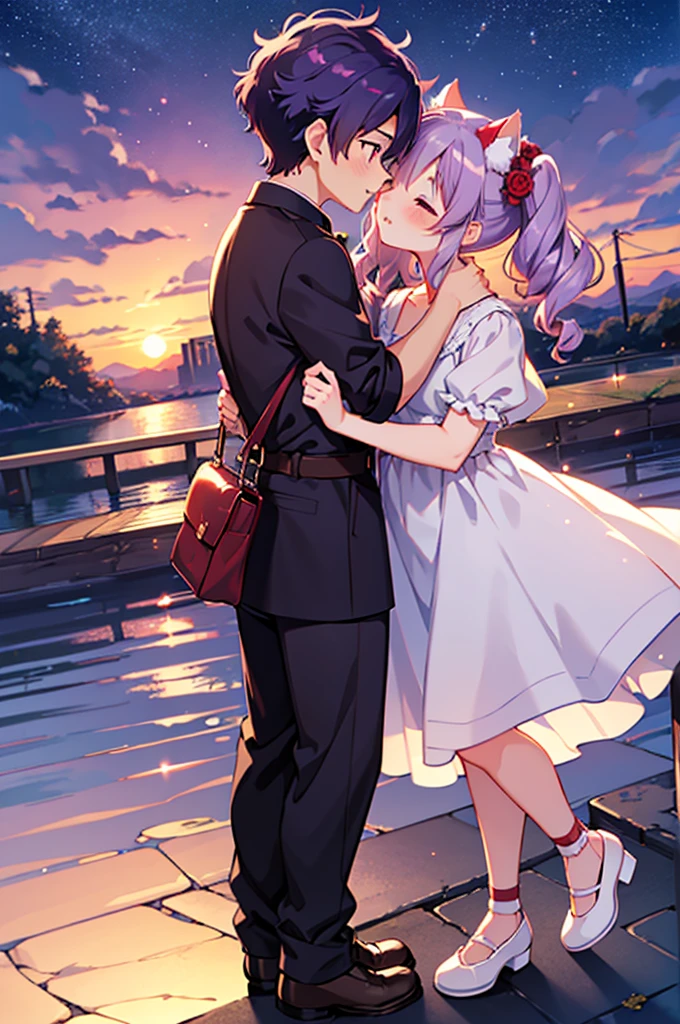 Romantic kiss scene field of roses anime hair tied smiling lasciviously with eyes closed girl kiss mouth and boy strong boy cute anime girl with cat ears white dress beautiful doll with crystal shoes on delicate feet couple kissing man strong red-haired man dark skintwintails anime girl red eye purple hair red eyes twintails anime girlP with purple hair eyes with closed eyes girl kiss mouth and boy strong boy cute girl big round eyes red eyes twintails anime girl embarrassed curly hair purple hair bridge night on a bridge full of fireflies twintails anime girltwintails