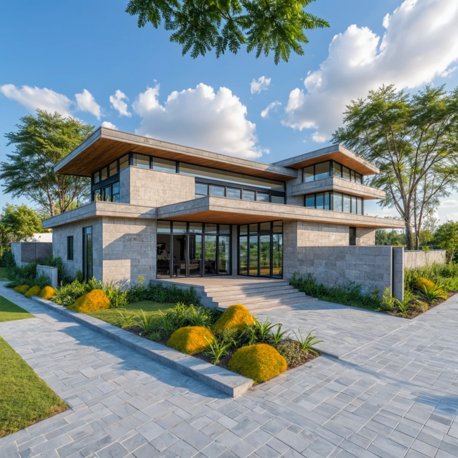 Masterpiece, 4k pixcel, high quality, best quality, authentic, super detail, outdoors, onestoreyvillaXL, aiaigroup, house style modern on the street ,stairs, white wall ,road,pavement, grass, trees, sky, cloud, (daylight:1.1)
