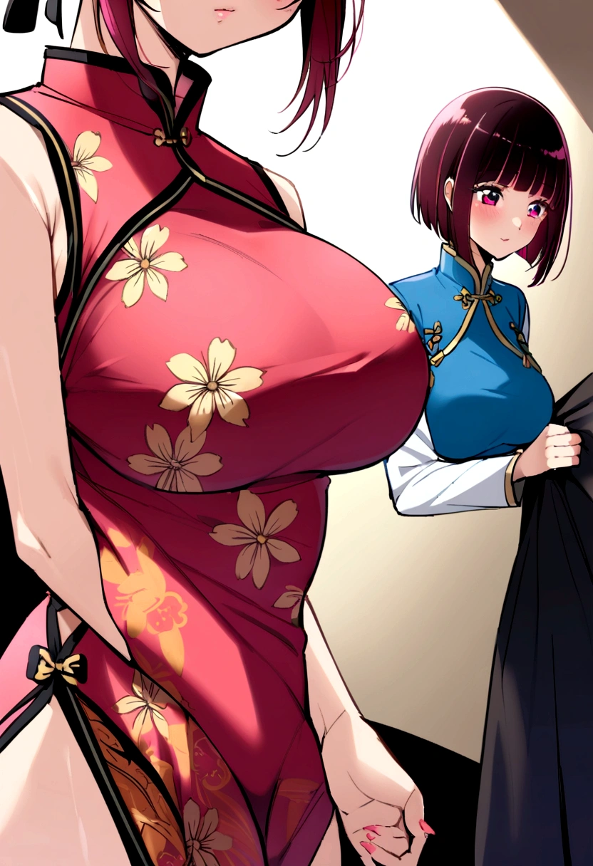My Favorite 、Arima Kana、Big Breasts、valley、A sneak peek、Blue Chinese Dress、side