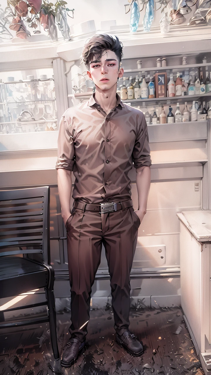 Change background cyberpunk handsome boy, realistic face. 8k, ultra high quality realistic,