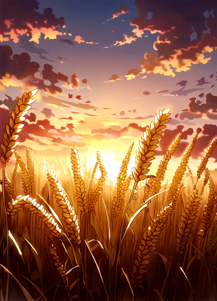 Kilo,Golden wheat field at sunset in autumn,Wheat field horizon and sky in pastel gold tones,Image in 2560X1440 pixel format