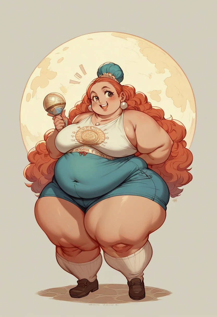 Fat obese gluttony globe round 8 year old kid girls