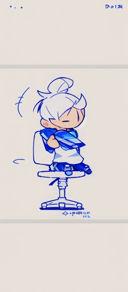 A little boy, short hair, white sleeveless shirt, short pants, sports shoes