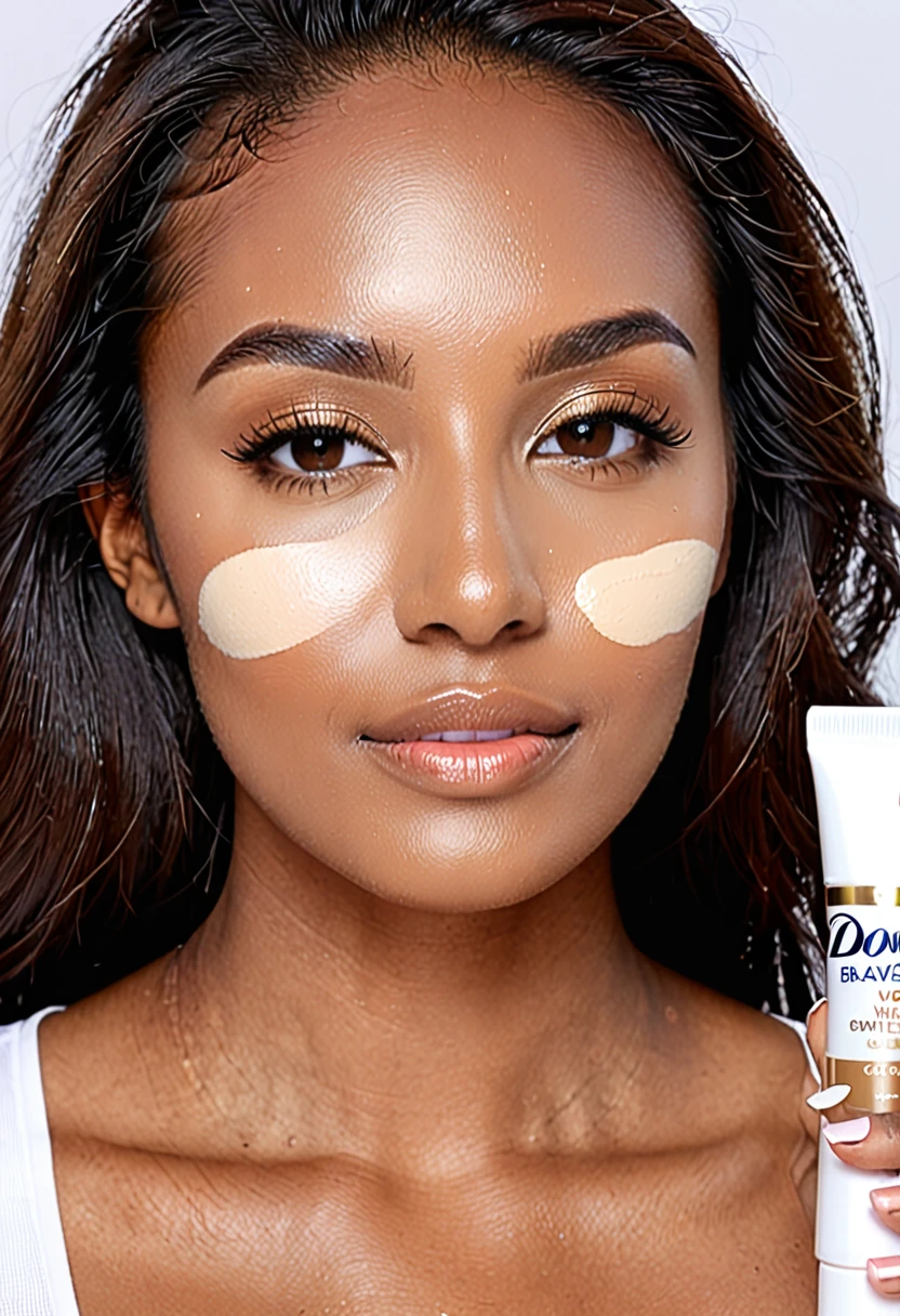 Brazilian face using Dove white concealer stick