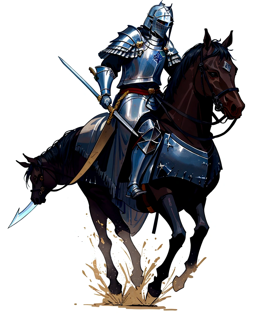 arafed knight on a horse with a spear and a sword, heavy cavalry, teutonic knight, a medieval, medieval holy crusader knight, knight on horseback, horse warrior, medieval knight, the rider carries a large sword, 1 5 th century spanish soldier, cavalry, holy crusader medieval knight, cheval michael, painting of a knight, very detailed medieval