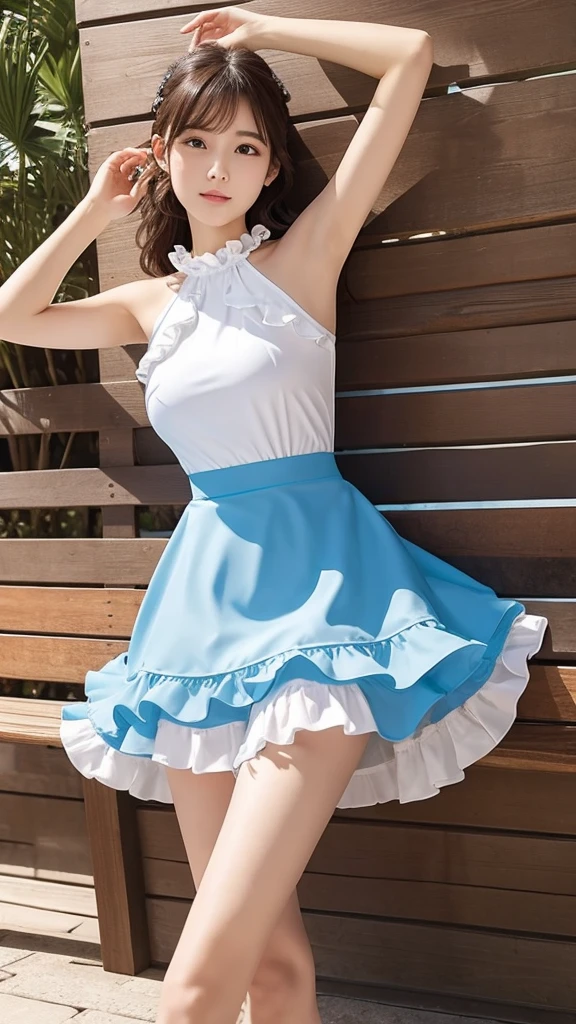 Frilled swimsuit　skirt wind　Pool