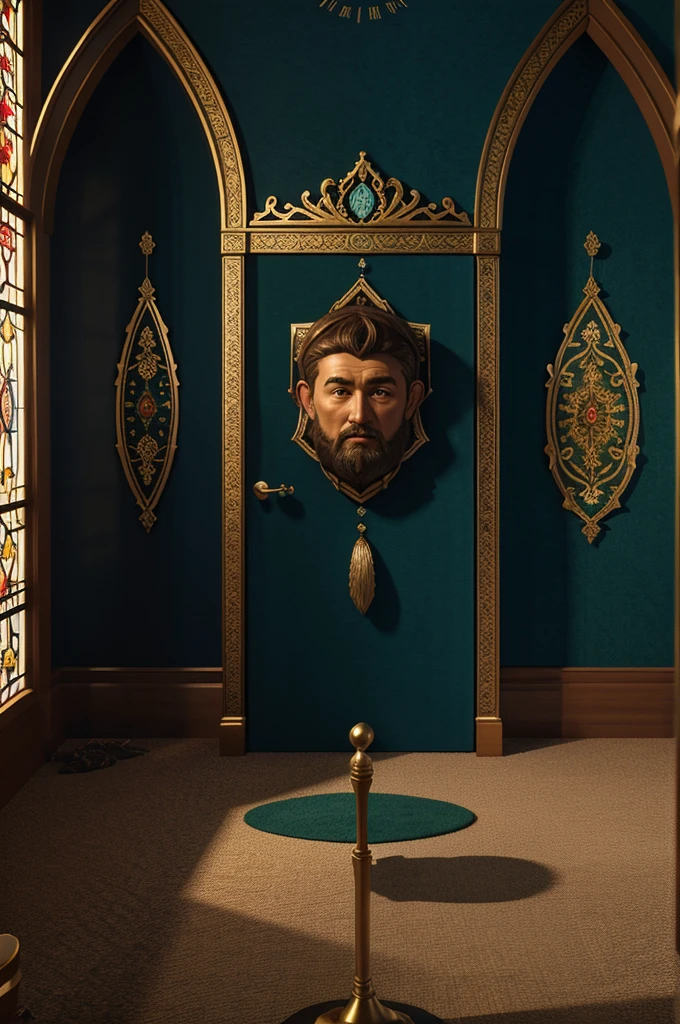 Animated 3D popup with the name HENDRY.
Prayer room background