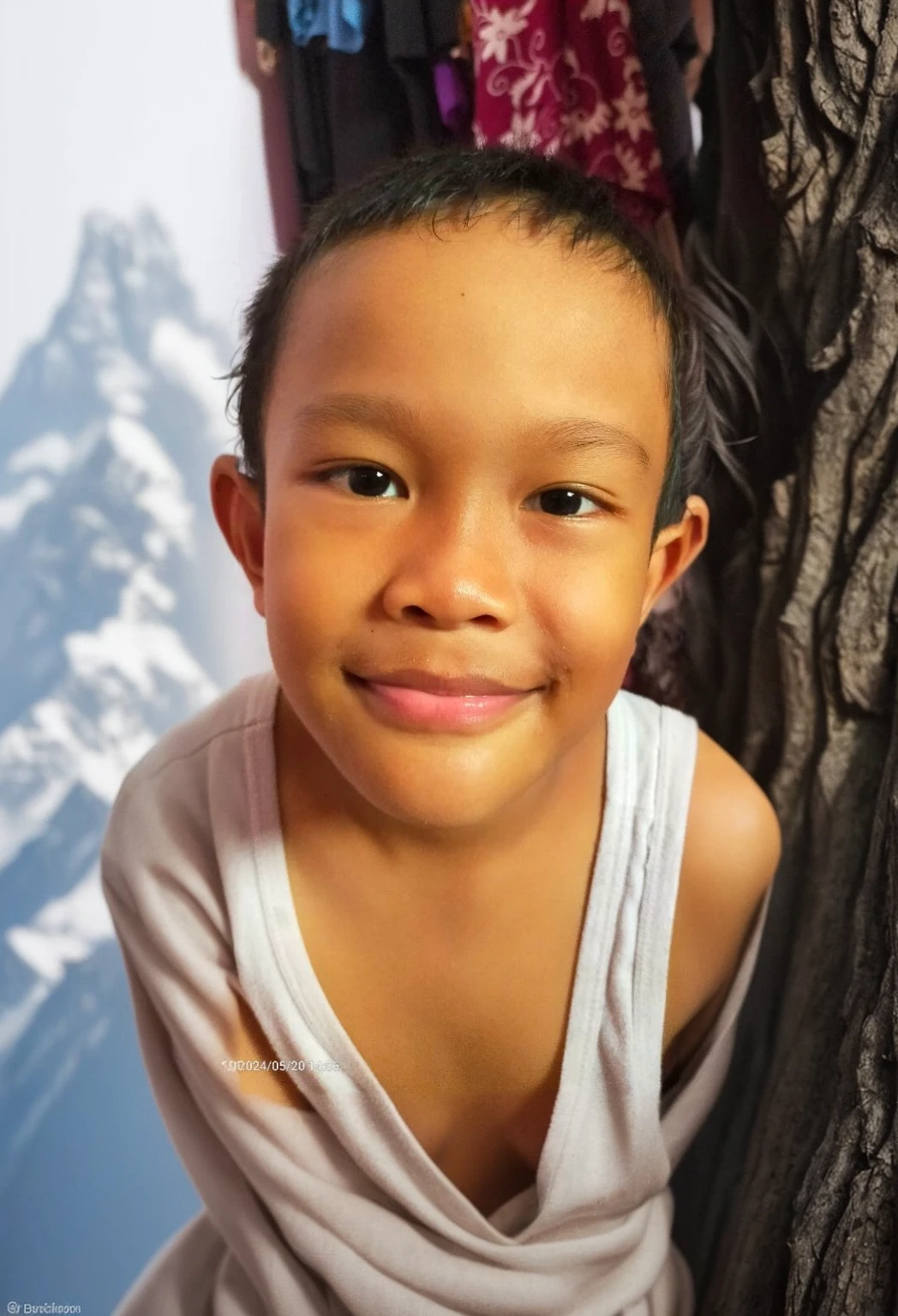 Tree and mountain background