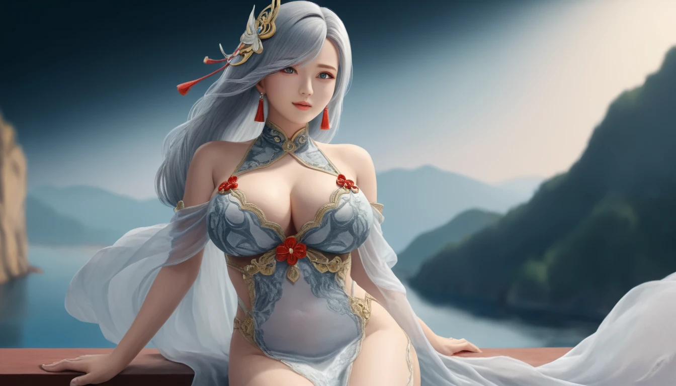 Woman in a golden transparent dress,Viewer,(((Huge breasts, Keeley University))),Slim waist,(Navel exposed,Bare waist), Long hair, extreme detailed details,High-end real site, Heavy rain scene, Detailed fantasy art, Stunning character art, Beautiful and exquisite character art, Beautiful gold and silver armor, Very detailed, Girl in Shining Armor, Exquisite headpieces and jewellery,Crystal jewelry filigree, galaxy, Stunning visuals, (Dynamic Stripes, light rail:1.2), Vibrant colors,Long hair动漫女孩和fox, Beautiful platinum fox lady, 白毛fox, Beautiful character painting, Beautiful anime portrait, fox耳朵的女孩, a beautiful fox woman, Mystical artwork, Guweiz, by Ren Renfa, fox, Large Breasts,Full breasts,Golden ratio figure,Perfect body,Ultra wide-angle shooting,Full body shot,Body close-up,Full body shot,Look at the audience,Wearing a tulle bikini,Soft anime illustration, Soft dark background,Fujifilm XT3 Clear focus, f 5.6, High Detail, Clear focus, Dramatic, (Wearing openwork clothing), (Looking at the audience:1.8), (Natural light), (Tempting)translucent, Good velvet quality, Compared, Divine Light,, Silver gray hair, Sky background, Absolute Strength,Female angels,Girl in sexy silk,,Large Breasts,Full breasts,Golden ratio figure,Perfect body,Ultra wide-angle shooting,Full body shot,Body close-up,Full body shot,Look at the audience,, Wearing a tulle bikini, Model shooting style, Large Breasts,Full breasts,Golden ratio figure,Perfect body,(Extremely detailed CG 8k wallpaper unit), The most beautiful artistic photos in the world, , 8K Ultra HD, soft light, high quality, Film Grain, Fujifilm XT3 Clear focus, f 5.6, High Detail, Clear focus, Dramatic, (Wearing openwork clothing), (Looking at the audience:1.8), (Natural light), (Tempting) Lying on your side in bed,Lazy gesture,Charming and seductive expression,best quality,masterpiece,Ultra-high resolution,(Practical:1.4),original photo,Ultra-high resolution,8K,There was a woman,White skin,Exquisite makeup,Big Wave,Black skirt,High heel,Long legs,Bright beautiful eyes,用紫色眼影打造Exquisite makeup,Large hoop earrings,