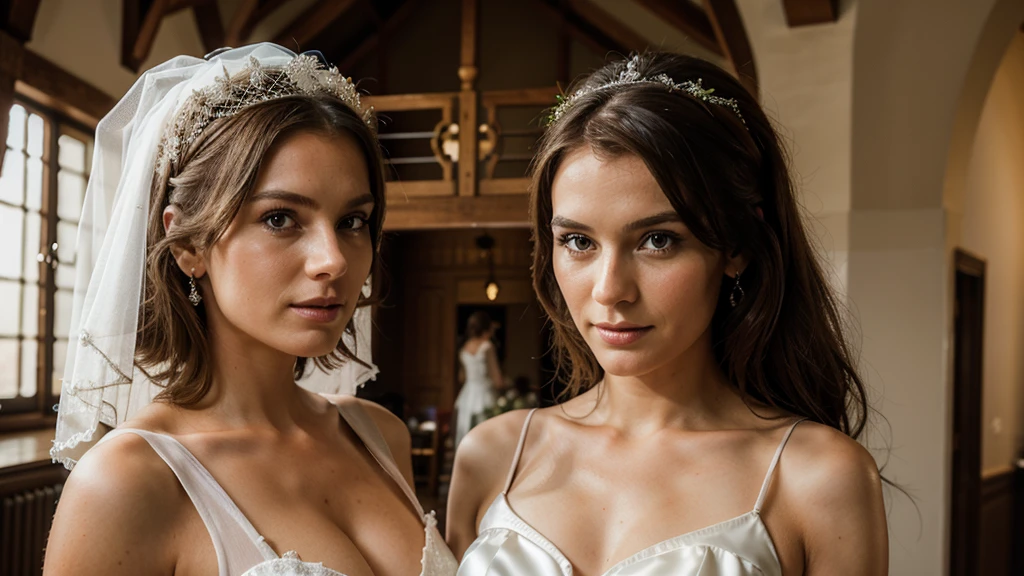 Dutch woman, dressed as a bride, ultra realistic image