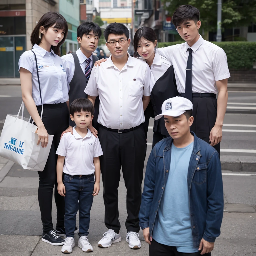 Tall Chinese man surrounded by short people
