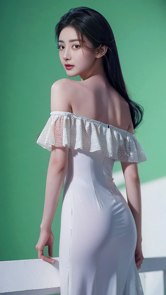 best quality, masterpiece, Ultra-high resolution, (Reality:1.4), RAW photos, 1 Girl, Off-shoulder