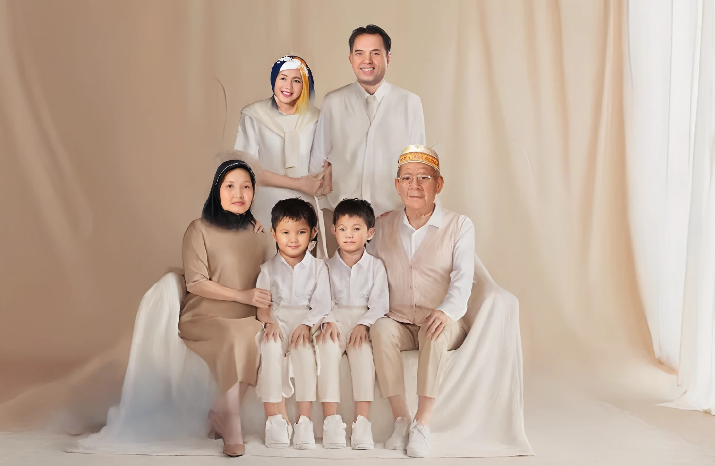 ultra realistic family photo