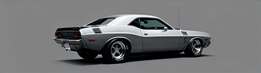 Brown 1970 Dodge Challenger RT , pop art, cartoonish style , sketch, comic, detailed illustration, large chrome wheels, slammed to the ground, wide bodykit, masterpiece, highly detailed ((([simple  grey background])))


