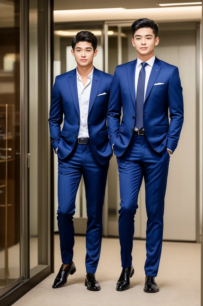 New employee, very handsome, 20 years old.、 (A really cool S-class guy in a suit.)、 เด็กชายJapanอายุ 20 ปี、 businessman、 Luxurious suit、 brown suit、 office、 Standing in a suitSHandsome young man、 full body photo、 (ภาพถ่ายที่มีรายละเอียดhighของ CG Unity 8K)、 (มีรายละเอียดhighShandsome man in class)、 (Real photos)、 ((คุณภาพhighสุด))、 very detailed、 (Masterpiece)、 คุณภาพของภาพที่highเป็นพิเศษ、 high、 viewer、 gentle man、 I'm beautiful.、 short hair、 Vivid photos、 Handsome like a model、 Handsome like an idol、 Luxury watches、 Cold Belt、 Japan