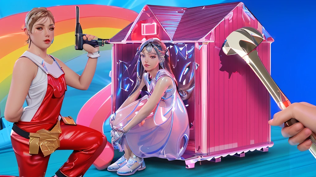 3d style, simplified design, 3d render, glossy texture, smooth 3d model, multiple light sources, rim light, sharp post effects render, (glossy plastic texture with multiple big light probe refractions), perfect cgi, smooth silhouette, high intensity refraction, (super glossy material), most beautiful vfx , blue background, plastic refractions, realistic, 4k, high resolution, rim light, photo shoot, commercial photo, profile shot, 4k, rim light, high resolution, 4k, glossy texture, smooth 3d model, multiple light sources, rim light, sharp post effects render, (glossy metallic texture with multiple big light probe refractions), perfect cgi, cgi art created only with gradients, smooth silhouette, high intensity refraction, (super glossy chrome material), most beautiful vfx, blue background, chrome metal refractions, multiple light sources, rim light, sharp post effects render, perfect cgi, digital art, detailed digital art, reflective, best quality, 4k, masterpiece:1.2, ultra-detailed, realistic, vivid colors, dark and moody lighting, The image of the highest quality, ensuring every detail is showcased perfectly. It in 4k resolution, allowing viewers to immerse themselves in the richness of the colors and intricate details. The realistic rendering. under the spotlight, reflecting, high-resolution image, realistic rendering, dark background, and rim light photorealistic