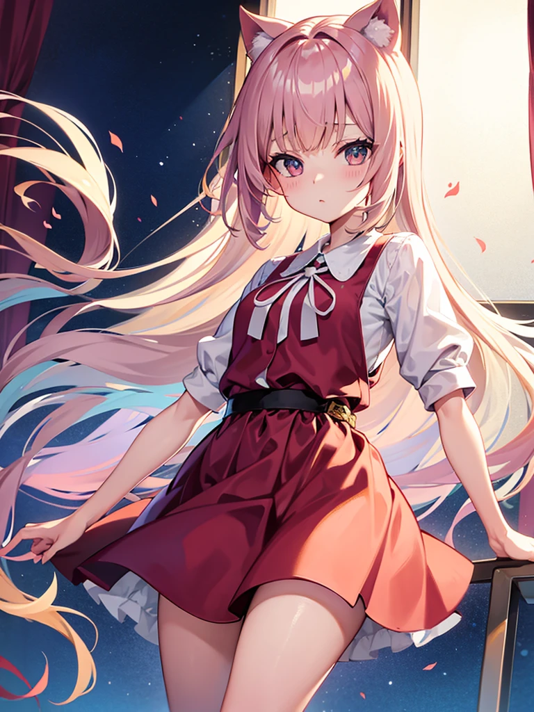 Anime girl curtain bangs