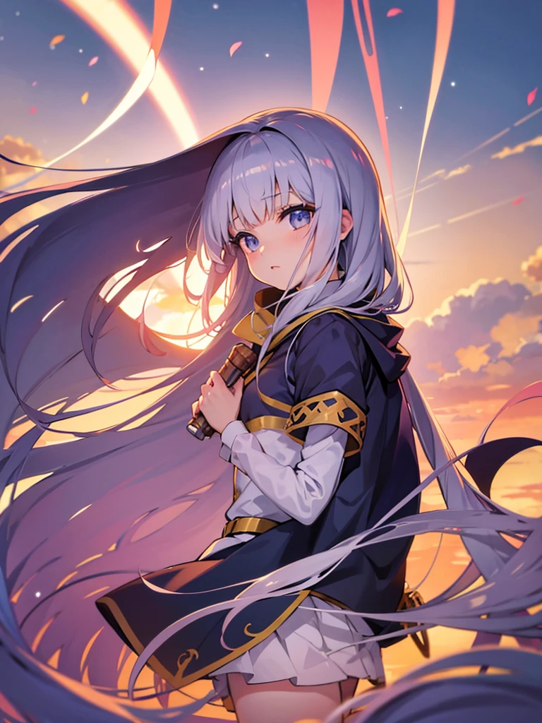 Anime girl curtain bangs