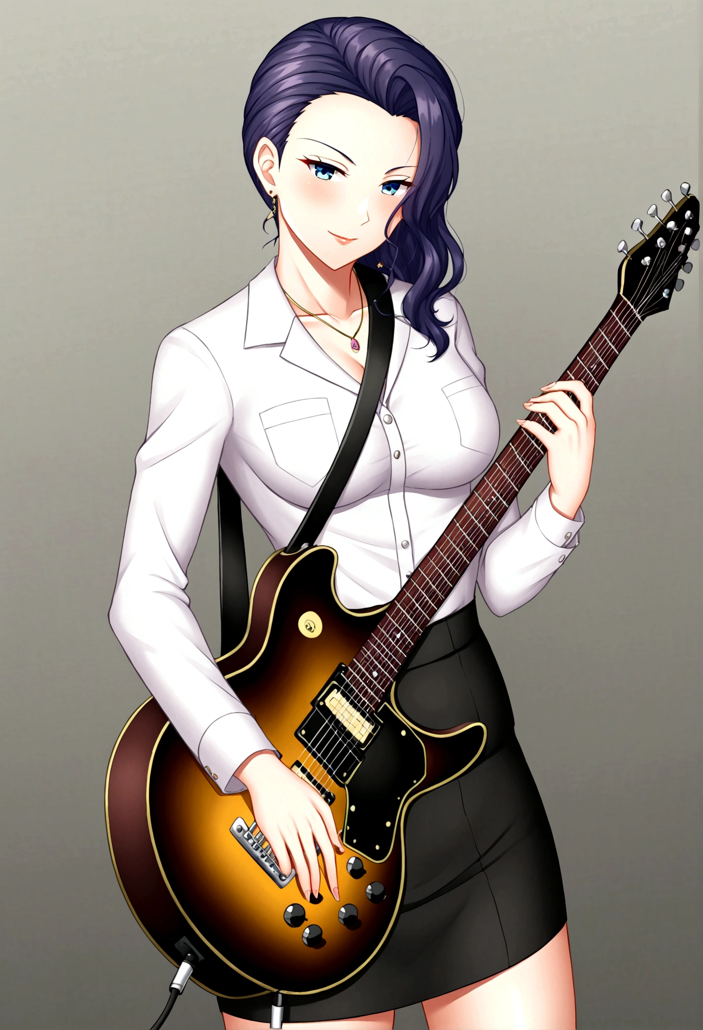 high school girl、Light Music Club、Electric guitar、Guitar solo