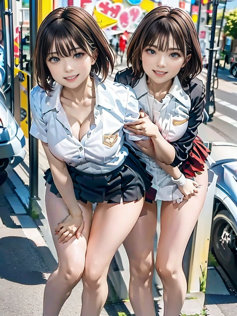 raw photo, 1girl, cute face, beautiful face, medium breast, collared blouse, White blouse, pussy, nipple, light smile, detailed skin, simple background, Above the knee, (skirt lift:1.2), skirt lift pov, panty pull, shirt lift up, bra lift up, constricted waist, shirt_lift, yoko shogenji, skirt_lift, marie, shiny skin, frontal face, wallpaper, photorealistic, depth of field, masterpiece, best quality, anatomically correct, super detail, textured skin, accurate