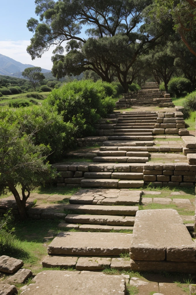 A large ancient stepped platform