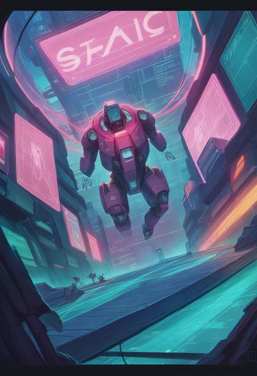 A futuristic cyberpunk cityscape, advanced artificial intelligence, towering skyscrapers, neon lights, holographic displays, bustling crowds, high-tech gadgets, gleaming chrome and steel, advanced robotics, holographic interfaces, vibrant color palette, cinematic lighting, dynamic camera angles, ultramodern architecture, seamless integration of technology and nature, sense of technological singularity, hyper-realistic rendering, photorealistic detail, cinematic atmosphere, masterpiece, best quality, 8k, highly detailed