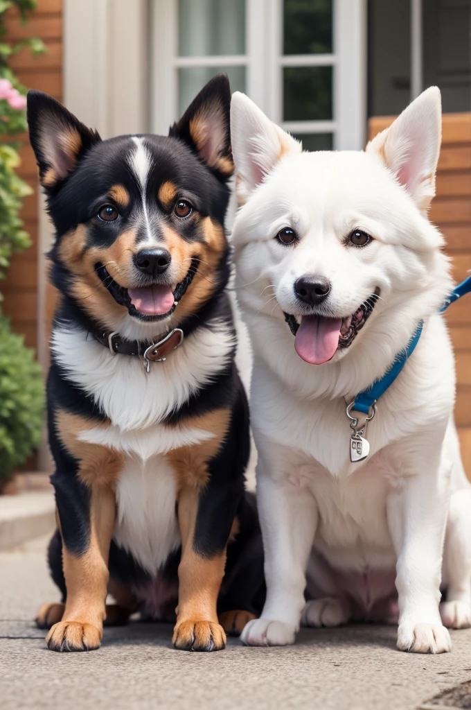 Extremely cute and happy dogs