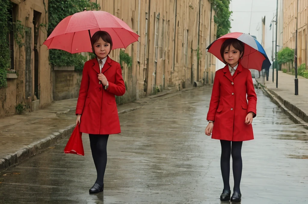 Girl with umbrella,
