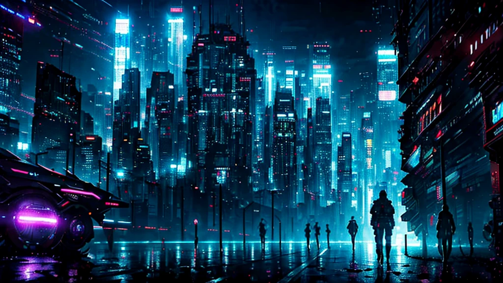 Future City, cyber punk, Violence, Decadence, Future Society, There is no one